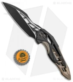 WE Knife Co. Isham Arrakis Knife Champagne Ti/CF (3.5" Black SW) 906CF-B -We Knife Co Shop WE Knife Co Isham Arrakis Champagne Ti CF Black SW 906CF B BHQ 96058 jr bottlecap 2