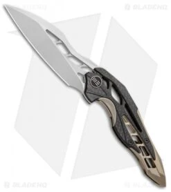 WE Knife Co. Isham Arrakis Knife Champagne Ti/CF (3.5" Stonewash) 906CF-A