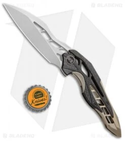 WE Knife Co. Isham Arrakis Knife Champagne Ti/CF (3.5" Stonewash) 906CF-A -We Knife Co Shop WE Knife Co Isham Arrakis Champagne Ti CF SW 906CF A BHQ 96057 jr bottlecap