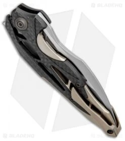 WE Knife Co. Isham Arrakis Knife Champagne Ti/CF (3.5" Stonewash) 906CF-A -We Knife Co Shop WE Knife Co Isham Arrakis Champagne Ti CF SW 906CF A BHQ 96057 jr side 2