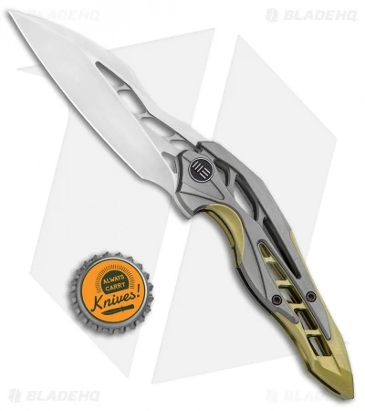 WE Knife Co. Isham Arrakis Knife Gold/Gray Titanium (3.5" Satin) 906C 4 WE Knife Co. Isham Arrakis Knife Gold/Gray Titanium (3.5" Satin) 906C - Image 4