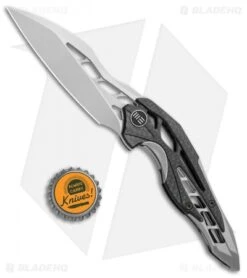 WE Knife Co. Isham Arrakis Knife Gray Ti/CF (3.5" Stonewash) 906CF-C -We Knife Co Shop WE Knife Co Isham Arrakis Gray Ti CF SW 906CF C BHQ 96059 jr bottlecap