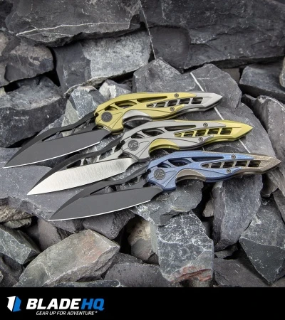 WE Knife Co. Isham Arrakis Knife Gold/Gray Titanium (3.5" Satin) 906C 5 WE Knife Co. Isham Arrakis Knife Gold/Gray Titanium (3.5" Satin) 906C - Image 5