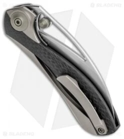 WE Knife Co. Isham Pleroma Integral Knife Champagne Ti /CF (2.95" Satin) 821B -We Knife Co Shop WE Knife Co Isham Pleroma Integral Gray Ti CF Hand Satin 821A BHQ 85588 jr side 2 2