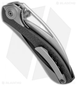 WE Knife Co. Isham Pleroma Integral Knife Gray Ti /CF (2.95" Bead Blast) 821A 7 WE Knife Co. Isham Pleroma Integral Knife Gray Ti /CF (2.95" Bead Blast) 821A -We Knife Co Shop WE Knife Co Ishlam Pleroma Integral Gray Ti CF BB 821A BHQ 85588 jr side