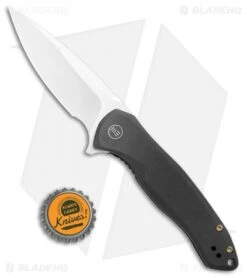WE Knife Co. Kitefin Frame Lock Knife Black Ti (3.24" Satin) 2001G -We Knife Co Shop WE Knife Co Kitefin FL Black Ti Satin 2001G BHQ 109003 jr bottlecap
