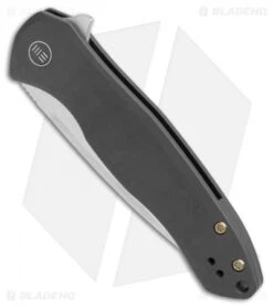 WE Knife Co. Kitefin Frame Lock Knife Black Ti (3.24" Satin) 2001G -We Knife Co Shop WE Knife Co Kitefin FL Black Ti Satin 2001G BHQ 109003 jr spine