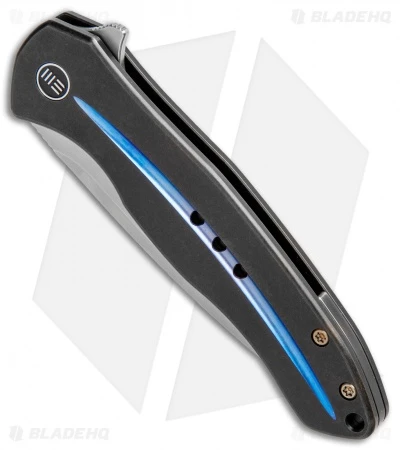 WE Knife Co. Kitefin Frame Lock Knife Blue Groove Ti (3.24" Satin) 2001E 2 WE Knife Co. Kitefin Frame Lock Knife Blue Groove Ti (3.24" Satin) 2001E - Image 2