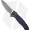 WE Knife Co. Kitefin Frame Lock Knife Blue Patterned Ti (3.24" Satin) 2001D