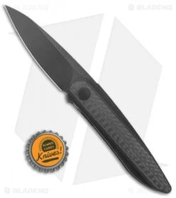 WE Knife Co. Black Void Opus Folding Knife Black Ti/Twill CF (2.8" V-Grind) 7 WE Knife Co. Black Void Opus Folding Knife Black Ti/Twill CF (2.8" V-Grind) -We Knife Co Shop WE Knife Co Lundquist Black Void Opus Folding black Ti Twill CF Black BHQ 107064 jr bottlecap