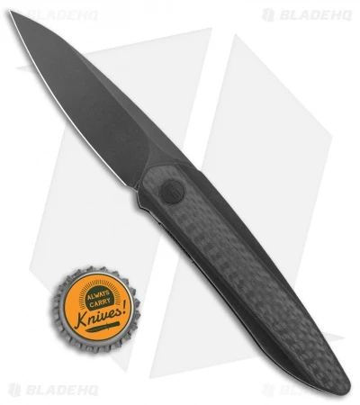 WE Knife Co. Black Void Opus Folding Knife Black Ti/Twill CF (2.8" V-Grind) 4 WE Knife Co. Black Void Opus Folding Knife Black Ti/Twill CF (2.8" V-Grind) - Image 4