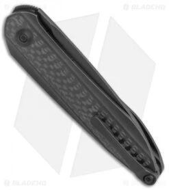 WE Knife Co. Black Void Opus Folding Knife Black Ti/Twill CF (2.8" V-Grind) 6 WE Knife Co. Black Void Opus Folding Knife Black Ti/Twill CF (2.8" V-Grind) -We Knife Co Shop WE Knife Co Lundquist Black Void Opus Folding black Ti Twill CF Black BHQ 107064 jr side