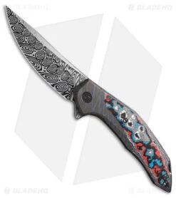 WE Knife Co. Merata Limited Edition Knife Nebula Fat CF + Flamed Ti (3.7" Dam.)