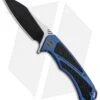 WE Knife Co. Minitor Flipper Knife Blue Ti/CF (3.4" Black) 801A