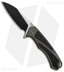 WE Knife Co. Minitor Flipper Knife Bronze Ti/CF (3.4" Black) 801E