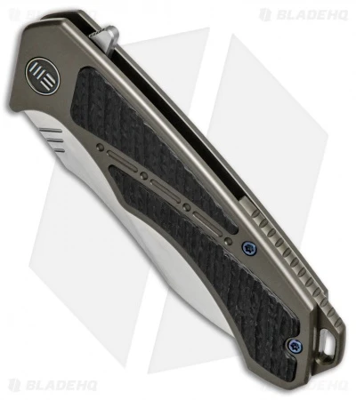 WE Knife Co. Minitor Flipper Knife Bronze Ti/CF (3.4" Satin) 801F 2 WE Knife Co. Minitor Flipper Knife Bronze Ti/CF (3.4" Satin) 801F - Image 2