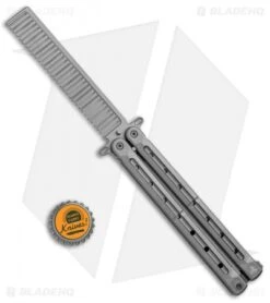 WE Knife Co. Nerv Butterfly Trainer Comb Gray Titanium 907B -We Knife Co Shop WE Knife Co Nerv Butterfly Trainer Comb Gray Ti 907B BHQ 96066 jr bottlecap