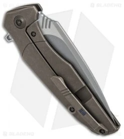 WE Knife Co. Nitida Frame Lock Knife Bronze Ti/CF (3.5" Stonewash) 707D -We Knife Co Shop WE Knife Co Nitida bronze ti cf stonewash 707D BHQ 72349 er side