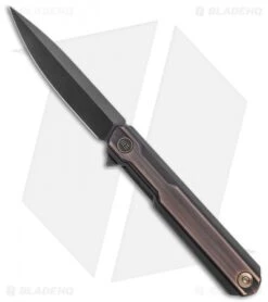 WE Knife Co. Peer Liner Lock Flipper Knife Black Ti W/ Copper (3.6" Black) 2015F