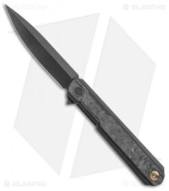 WE Knife Co. Peer Flipper Knife Black Ti W/ Shred CF (3.5" Black) 2015D