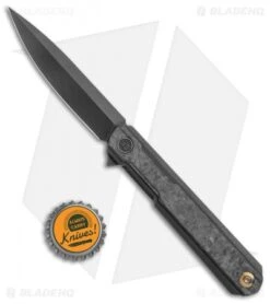 WE Knife Co. Peer Flipper Knife Black Ti W/ Shred CF (3.5" Black) 2015D -We Knife Co Shop WE Knife Co Peer Flipper Black Ti with Shred CF Black BHQ 118852 jr bottlecap