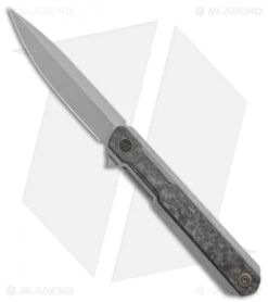 WE Knife Co. Peer Flipper Knife Gray Ti W/ Shred CF (3.5" SW) 2015C