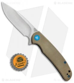 WE Knife Co. Practic Liner Lock Knife Tan G-10 (3.3" Satin M390) 809B -We Knife Co Shop WE Knife Co Practic LL OD Tan G 10 Satin M390 809B BHQ 85500 jr bottlecap