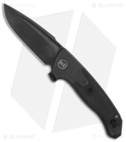 WE Knife Co. Press Check DP Black Ti /G-10 (3.17" Black SW) 20078B-1