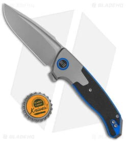 WE Knife Co. Press Check DP Ti + Black/Blue G-10 (3.17" Bead Blast) 20078B-2 -We Knife Co Shop WE Knife Co Press Check DP Ti Black Blue G 10 BB WE20078B 2 BHQ 142698 jr bottlecap