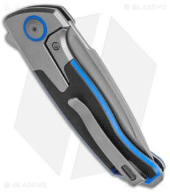 WE Knife Co. Press Check DP Ti + Black/Blue G-10 (3.17" Bead Blast) 20078B-2 -We Knife Co Shop WE Knife Co Press Check DP Ti Black Blue G 10 BB WE20078B 2 BHQ 142698 jr side