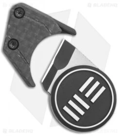 WE Knife Co. Quark Fixed Blade Neck Knife Black/Silver Titanium (0.47" Two-Tone) -We Knife Co Shop WE Knife Co Quark Fixed Blade Neck Knife Black Silver Ti TT WE20021 2 BHQ 126520 jr open