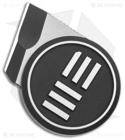 WE Knife Co. Quark Fixed Blade Neck Knife Black/Silver Titanium (0.47" Two-Tone)