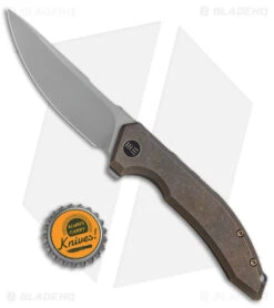 WE Knife Co. Quixotic Frame Lock Knife Bronze Ti (3.45" BB) WE21016-5 -We Knife Co Shop WE Knife Co Quixotic FL Bronze Ti BB BHQ 144164 jr bottlecap