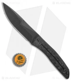 WE Knife Co. Reazio Fixed Blade Knife Shred CF (4.15" Black Stonewash) 921B -We Knife Co Shop WE Knife Co Reazio Shred CF Black SW 921B BHQ 103134 jr bottlecap 1