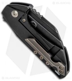 WE Knife Co. Roxi Frame Lock Knife Black Ti (2.6" Black Stonewash) 820B -We Knife Co Shop WE Knife Co Roxi FL Black Ti Black SW 820B BHQ 93253 jr side