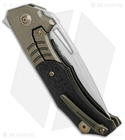 WE Knife Co. Willumsen STIXX Frame Lock Knife Bronze Ti/CF (3.4" Satin) 817B 2 WE Knife Co. Willumsen STIXX Frame Lock Knife Bronze Ti/CF (3.4" Satin) 817B - Image 2