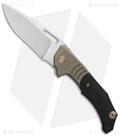 WE Knife Co. Willumsen STIXX Frame Lock Knife Bronze Ti/CF (3.4" Satin) 817B 1 WE Knife Co. Willumsen STIXX Frame Lock Knife Bronze Ti/CF (3.4" Satin) 817B
