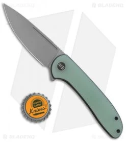 WE Knife Co. Saakshi Liner Lock Knife Natural G-10 Black Liners (3.3" Stonewash) -We Knife Co Shop WE Knife Co Saakshi LL Natural G 10 Black Liners SW BHQ 135063 jr bottlecap