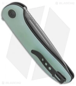 WE Knife Co. Saakshi Liner Lock Knife Natural G-10 Black Liners (3.3" Stonewash) -We Knife Co Shop WE Knife Co Saakshi LL Natural G 10 Black Liners SW BHQ 135063 jr side 2