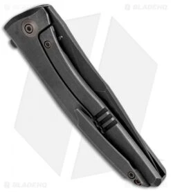 WE Knife Co. Scoppio Frame Lock Knife Black Ti (3.63" Black Stonewash) 923D -We Knife Co Shop WE Knife Co Scoppio Frame Lock Black Ti Black SW 923D BHQ 104224 jr side