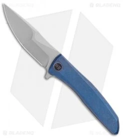 WE Knife Co. Scoppio Frame Lock Knife Blue Ti (3.63" Stonewash) 923A