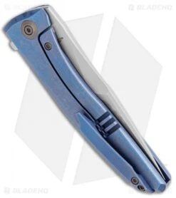 WE Knife Co. Scoppio Frame Lock Knife Blue Ti (3.63" Stonewash) 923A -We Knife Co Shop WE Knife Co Scoppio Frame Lock Blue Ti SW 923A BHQ 104221 jr side