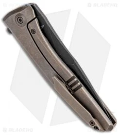 WE Knife Co. Scoppio Frame Lock Knife Bronze Ti (3.63" Black Stonewash) 923C -We Knife Co Shop WE Knife Co Scoppio Frame Lock Bronze Ti Black SW 923C BHQ 104223 jr side