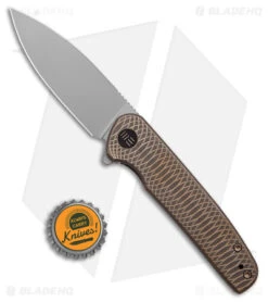 WE Knife Co. Shakan Frame Lock Knife Bronze/Gold Titanium (2.97" BB) WE20052C-2 -We Knife Co Shop WE Knife Co Shakan FL Bronze Gold Ti BB BHQ 174413 jr bottlecap