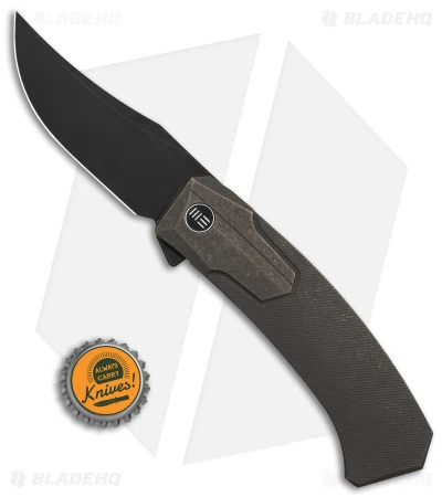 WE Knife Co. Shuddan Frame Lock Knife Bronze Titanium (3.48" Black SW) WE21015-3 4 WE Knife Co. Shuddan Frame Lock Knife Bronze Titanium (3.48" Black SW) WE21015-3 - Image 4