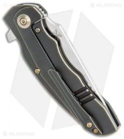 WE Knife Co. Skreech Flipper Knife Antique Bronze Ti (3.3" Satin) 2014A -We Knife Co Shop WE Knife Co Skreech Flipper Antique Bronze Satin BHQ 118846 jr side