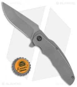 WE Knife Co. Skreech Flipper Knife Gray Ti (3.3" Stonewash) 2014B -We Knife Co Shop WE Knife Co Skreech Flipper Gray Ti SW BHQ 118847 jr bottlecap