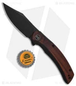 WE Knife Co. Snick Frame Lock Knife Black Ti/Cuibourtia Wood (3.5" Black SW) -We Knife Co Shop WE Knife Co Snick Frame Lock Black Ti Cuibortia Wood 3in 5cm Black SW BHQ 137724 td size