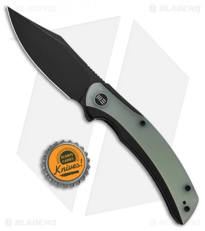WE Knife Co. Snick Frame Lock Knife Black Ti/Natural Jade G-10 (3.5" Black SW) 5 WE Knife Co. Snick Frame Lock Knife Black Ti/Natural Jade G-10 (3.5" Black SW) - Image 5