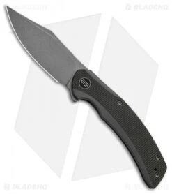WE Knife Co. Snick Frame Lock Knife Gray Ti/Dark Green Micarta (3.5" Stonewash)